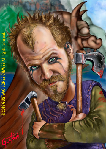 Floki Vikingos I caricaturas Uruguay