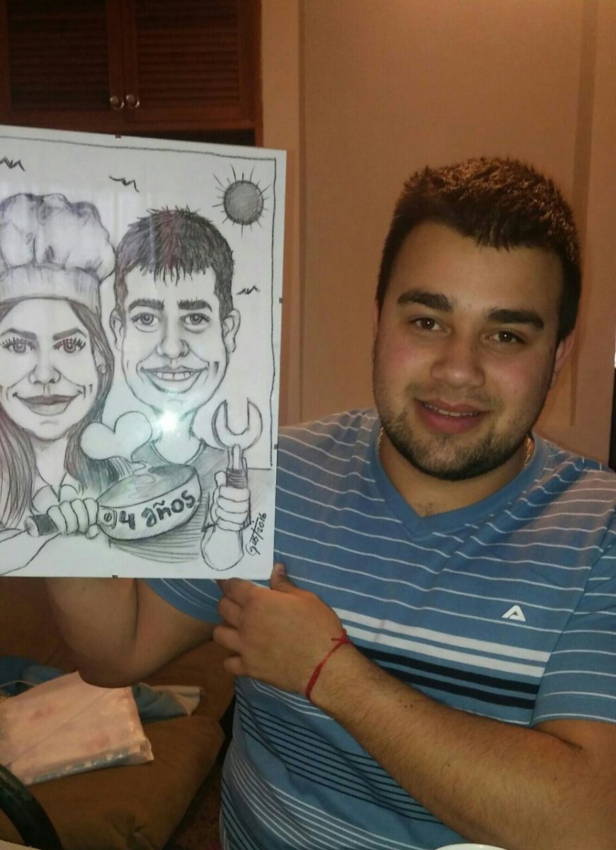 En tamaño de 30 x 40 vidrio sobre madera