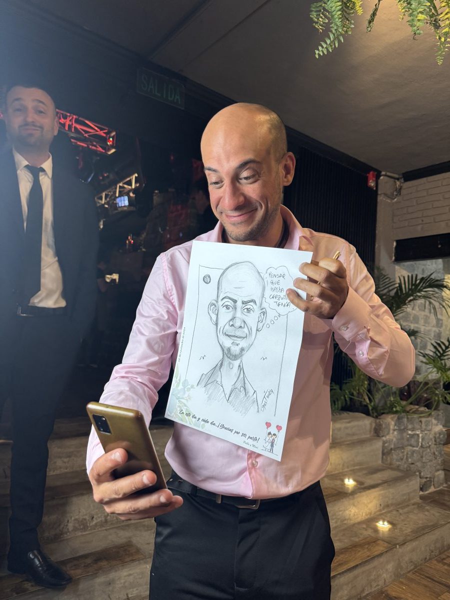 Caricaturas en vivo evento